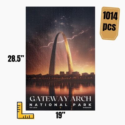 Gateway Arch National Park Jigsaw Puzzle, Family Game, Holiday Gift | S10 - image5
